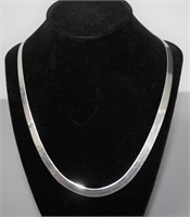 STERLING SILVER FLAT 20" HEAVY NECKLACE