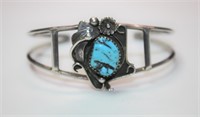 STERLING SILVER TURQUOISE BRACELET