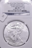 2013 S NGC MS70 SILVER EAGLE
