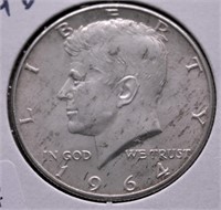 1964 D KENNEDY HALF DOLLAR CHOICE BU