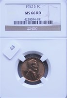 1952 S NGC MS66 RED LINCOLN