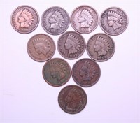 10 INDIAN HEAD CENTS