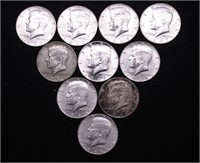 10 40 % SILVER HALF DOLLARS