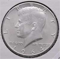 1964 KENNEDY HALF DOLLAR  GEM