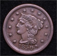 1850 LARGE CENT N2 R1 AU  PQ