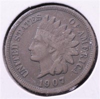 1907 INDIAN HEAD CENT  XF
