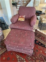 Vintage C.R. Laine Upholstered Arm Chair/Ottoman