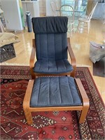 Ikea Poang Chair Armchair w/ Footstool