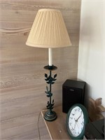 Vintage Metal Ivy Table Lamp w/ Shade