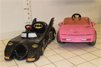 Batman Pedal (seat damage) and Barbie Battery Car