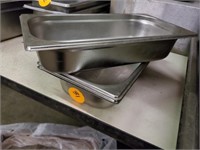 INDUSTRIAL WARMER PANS - 3 SHALLOW PANS - NO LIDS