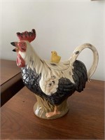 Vintage Ceramic Glazed Chicken Lidded Pot
