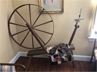 18th C. Primitive Walking Wheel for Spinning