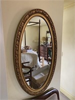 Vintage Gold Frame Oval Wall Mirror