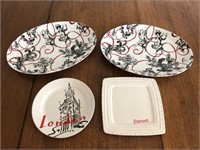 Pair of Rosanna Toile Platters