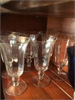 Vintage Set of 6 Stemmed Water Goblets