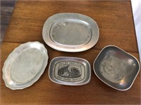 Vintage Selection of Pewter Trays