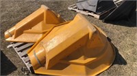 2- 8" Yellow Auger Hoppers