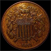 1871 Two Cent Piece UNCIRCULATED