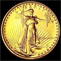 1987 $5 Gold Half Eagle UNCIRCULATED 1/10Oz