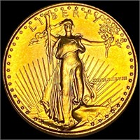 1988 $5 Gold Half Eagle UNCIRCULATED 1/10Oz