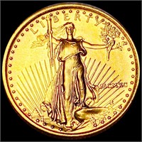 1990 $5 Gold Half Eagle UNCIRCULATED 1/10Oz