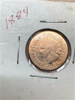 1884 One Cent Indian Head Penny