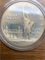 1986 Ellis Island Liberty S One Dollar Coin