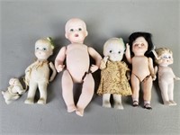 4 Piece Vintage Porcelain Dolls
