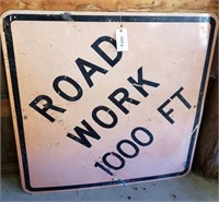 Road Work 1000' Sign