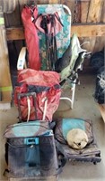 Foldup Camp Chairs, Coolers, Backpack