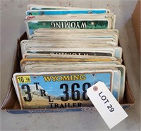 Large Lot of Misc. Wyoming License Plates