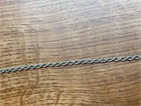 7 in. Rope Bracelet Sterling Silver Weight 3.9