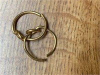 Gold Knot Earrings Weight 1.5