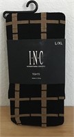 NWT INC BLACK TAN TIGHTS  L/XL  $15