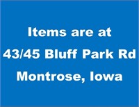 Items are Located In Montrose, IA