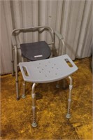 Shower stool and bedside commode