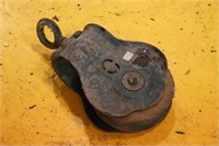 Antique wood pulley