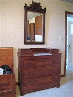 Antique Dresser and Hanging Mirror