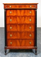 French Empire Style Ebonized Mahogany Semainier