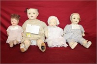 4pc Antique Dolls