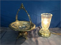 Vintage Home Decor Lamp & Serving Campote