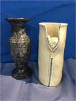 2 Vases Fitz and Floyd & Decorative Marble