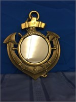 Nautical Brass Anchor Mirror