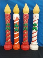 Vintage Outdoor Christmas Light-Up Yard Candles