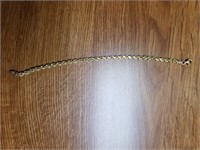 7 in. Gold Rope Bracelet