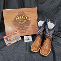 "Alfa" Cowboy Boots Size 8 1/2