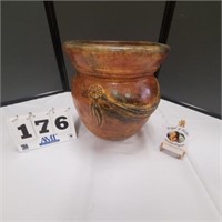 Rust Color Terracotta Planter with Sash