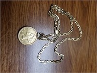 1882 14K Gold 5 Dollar Coin Necklace