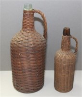gal. & qt. wicker covered bottles
